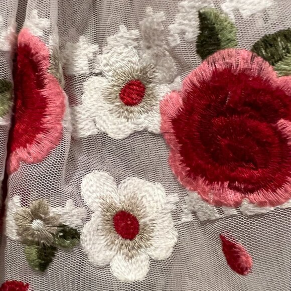 Mayoral Girl's Floral Embroidered Tulle Skirt, 3T - Picture 4 of 7